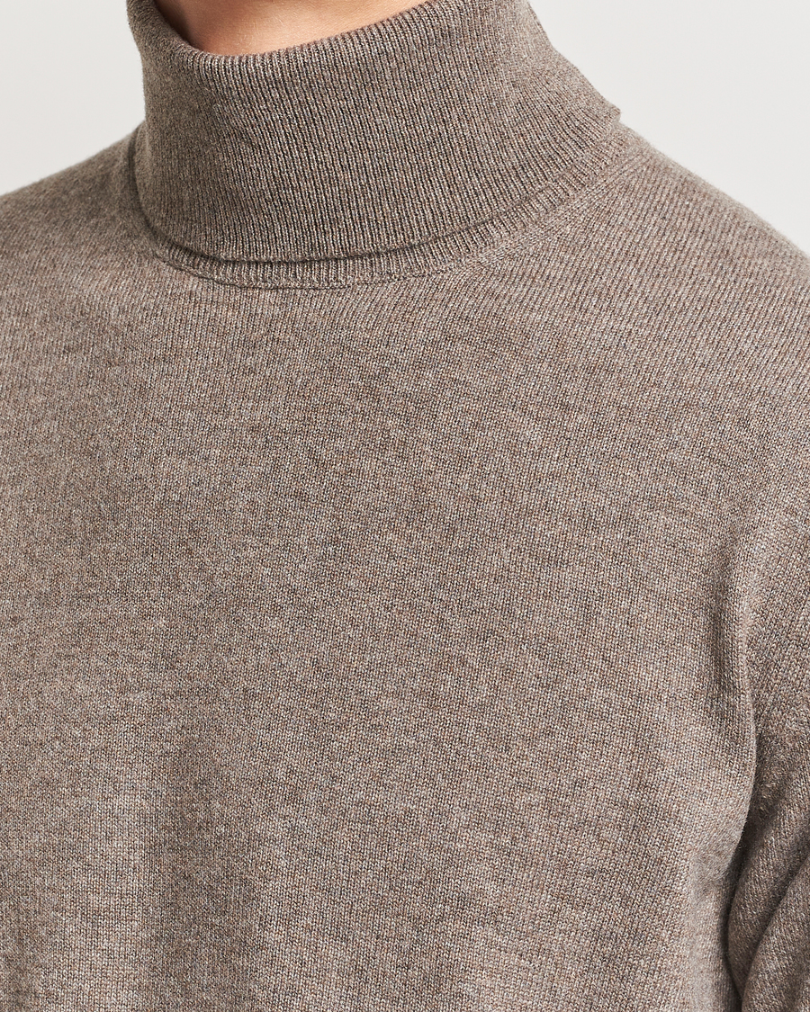 Herre | Trøjer | Piacenza Cashmere | Cashmere Rollneck Sweater Brown