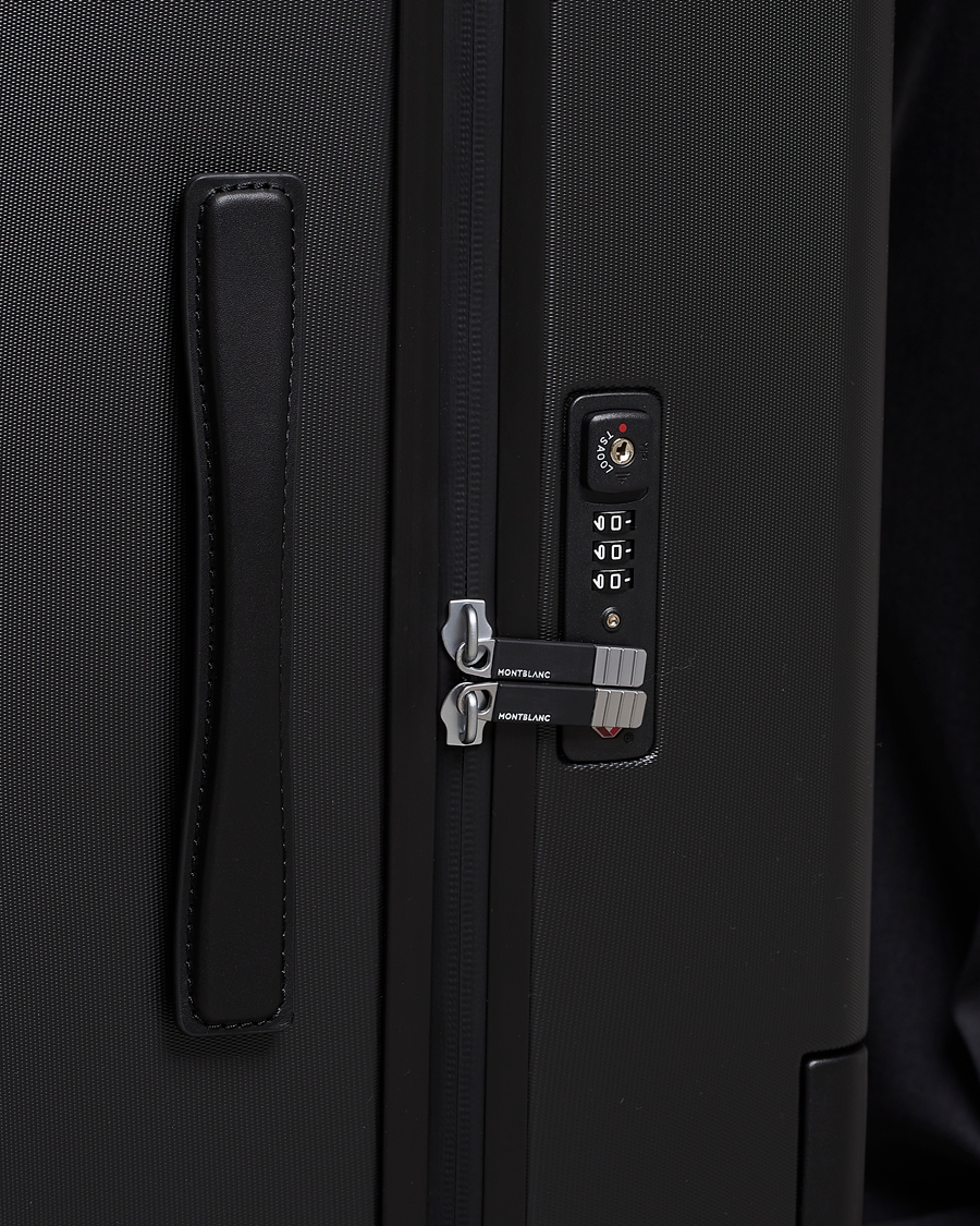 Herre | Montblanc Trolley Medium/Large 4 Wheels Black | Montblanc | Trolley Medium/Large 4 Wheels Black