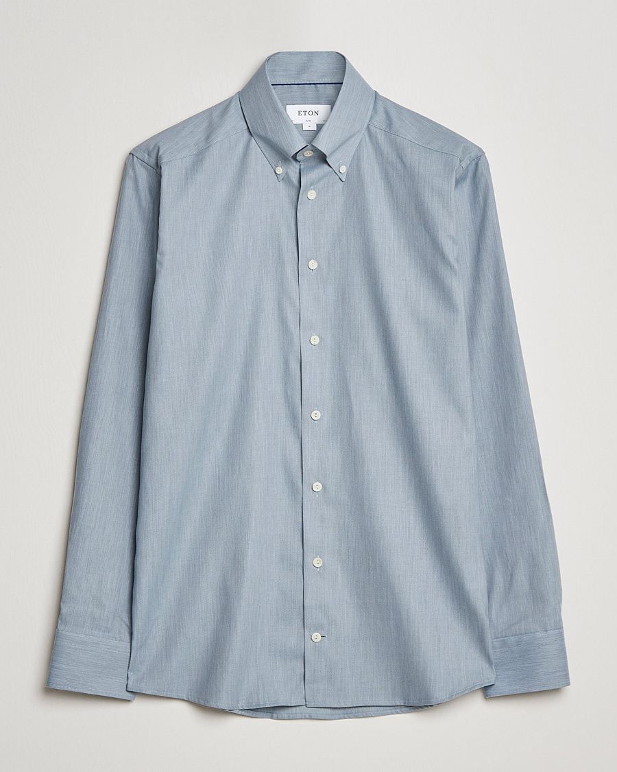 Herre | Skjorter | Eton | Wrinkle Free Button Down Oxford Shirt Light Blue