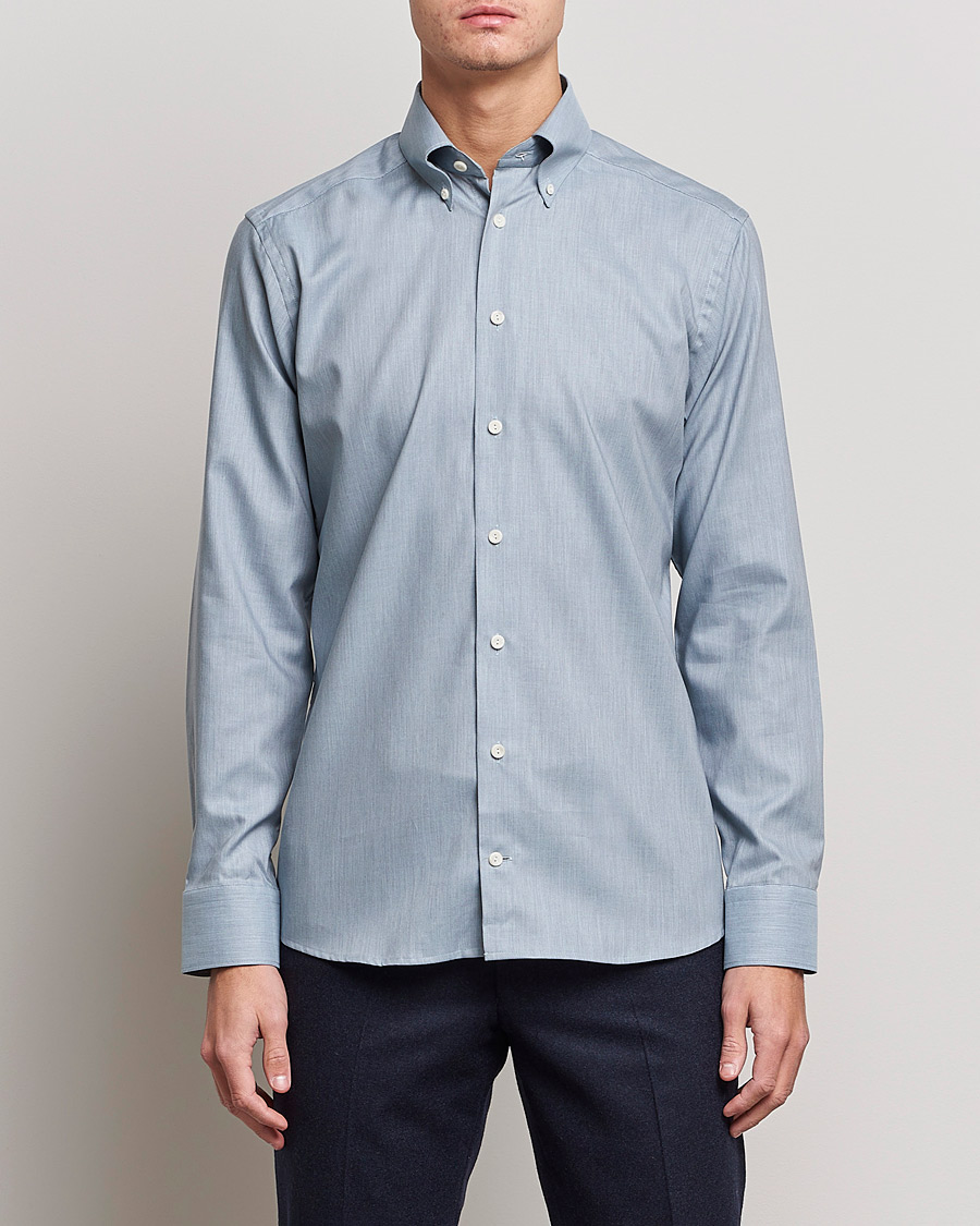 Herre | Skjorter | Eton | Wrinkle Free Button Down Oxford Shirt Light Blue