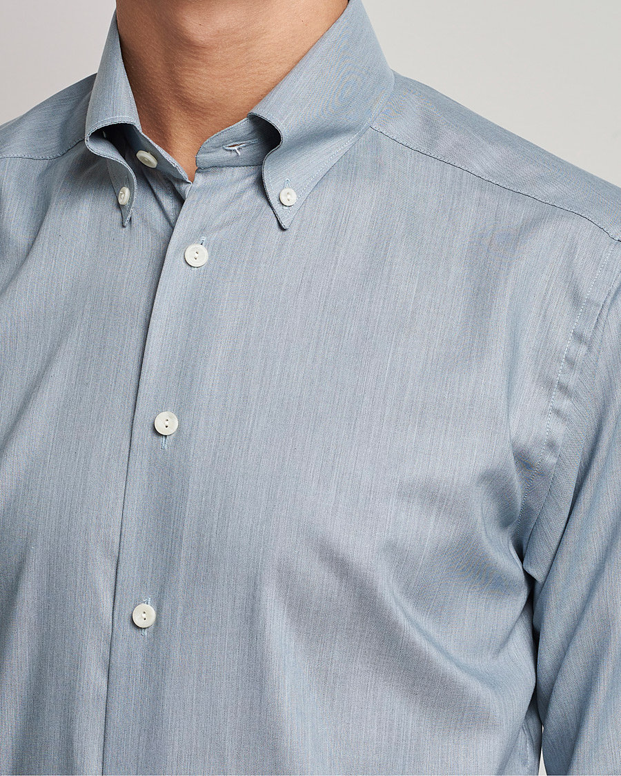 Herre | Skjorter | Eton | Wrinkle Free Button Down Oxford Shirt Light Blue