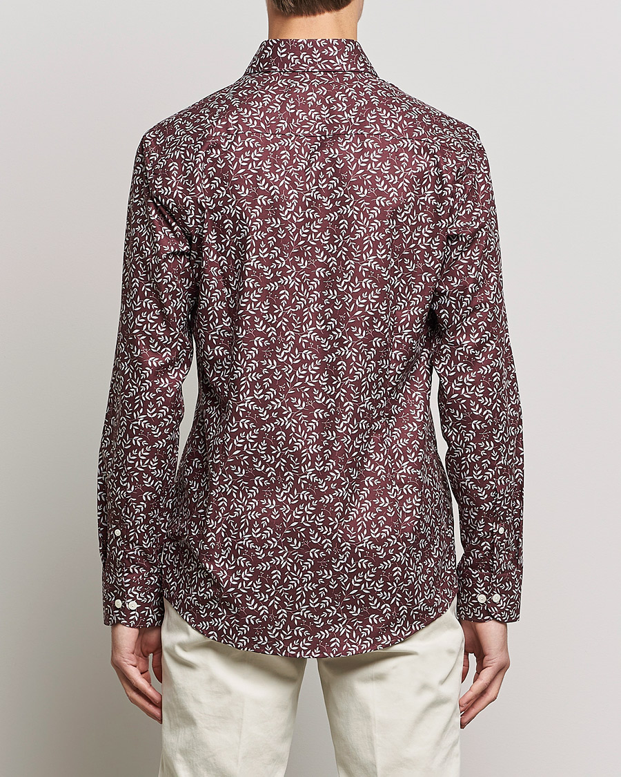 Herre | Skjorter | Eton | Twill Melange Shirt Red Floral