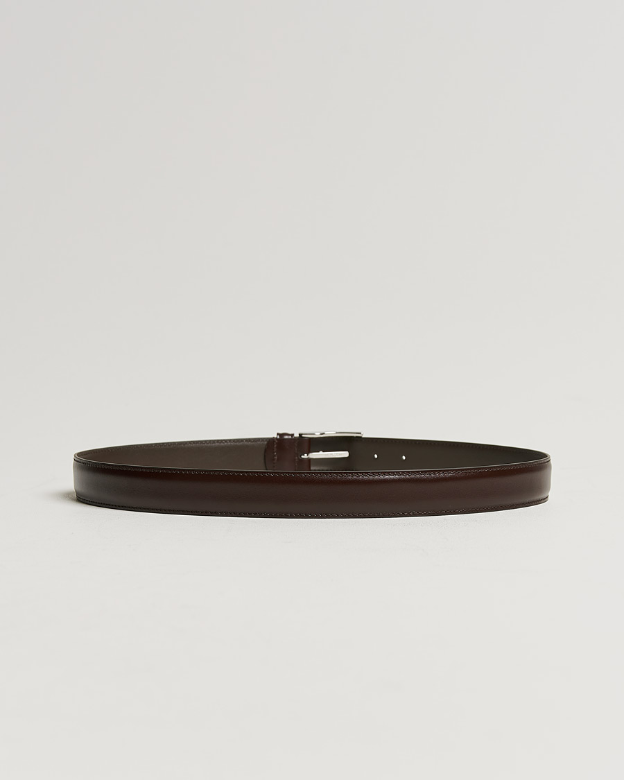 Herre | Anderson's | Anderson's | Leather Suit Belt 3 cm Dark Brown