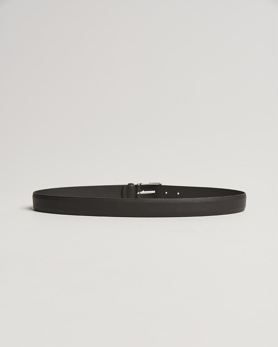 Herre | Anderson's Double Nappa Calf 3 cm Belt Dark Brown | Anderson's | Double Nappa Calf 3 cm Belt Dark Brown