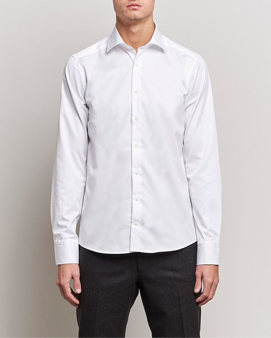 Herre | Skjorter | Stenströms | Superslim Plain Shirt White