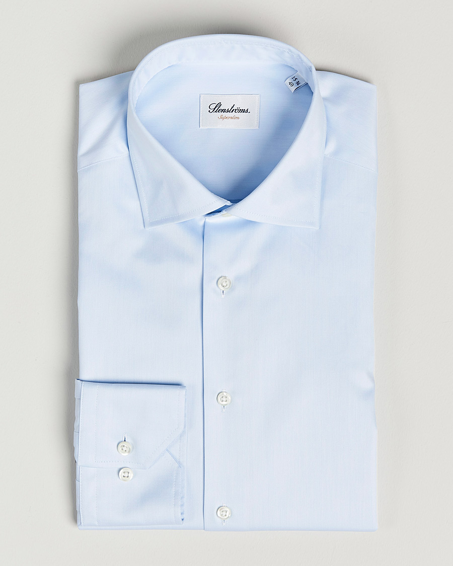 Herre | Skjorter | Stenströms | Superslim Plain Shirt Blue