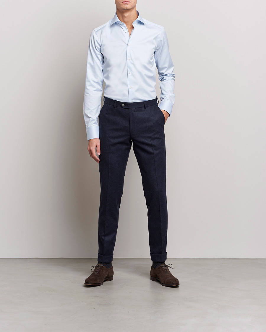 Herre | Formelle | Stenströms | Superslim Plain Shirt Blue