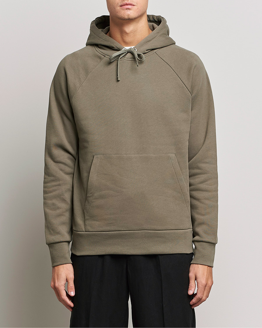 Herre | Hættetrøjer | A Day's March | Lafayette Organic Cotton Hoodie Army