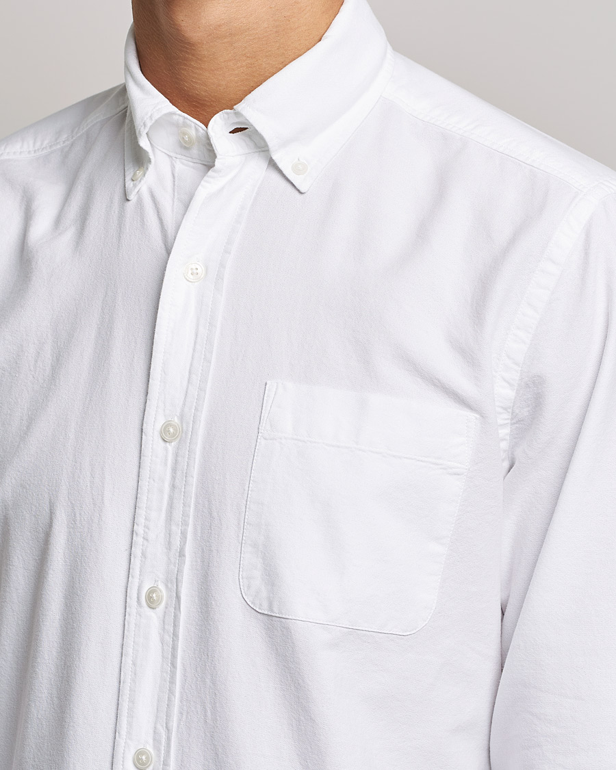 Herre | Skjorter | A Day's March | Moorgate Dyed Oxford Shirt White