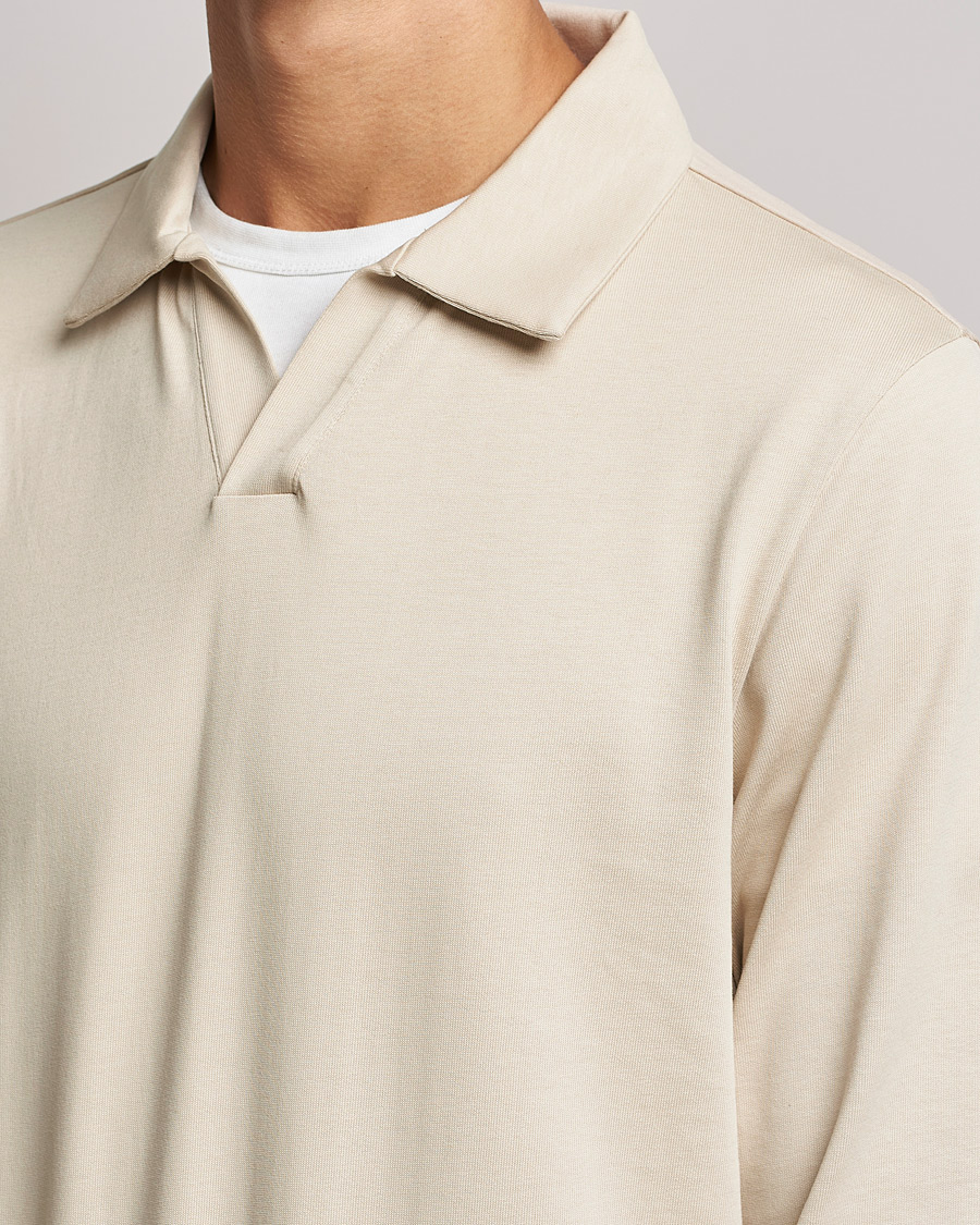 Herre | Trøjer | A Day's March | Branford Long Sleeve Jersey Polo Sand