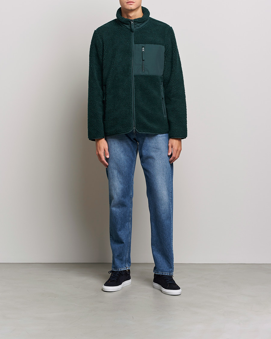 Herre | Trøjer | A Day's March | Granån Recycled Fleece Jacket Bottle Green