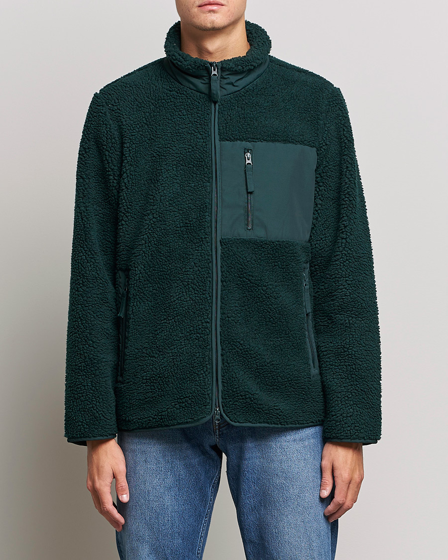 Herre | Trøjer | A Day's March | Granån Recycled Fleece Jacket Bottle Green