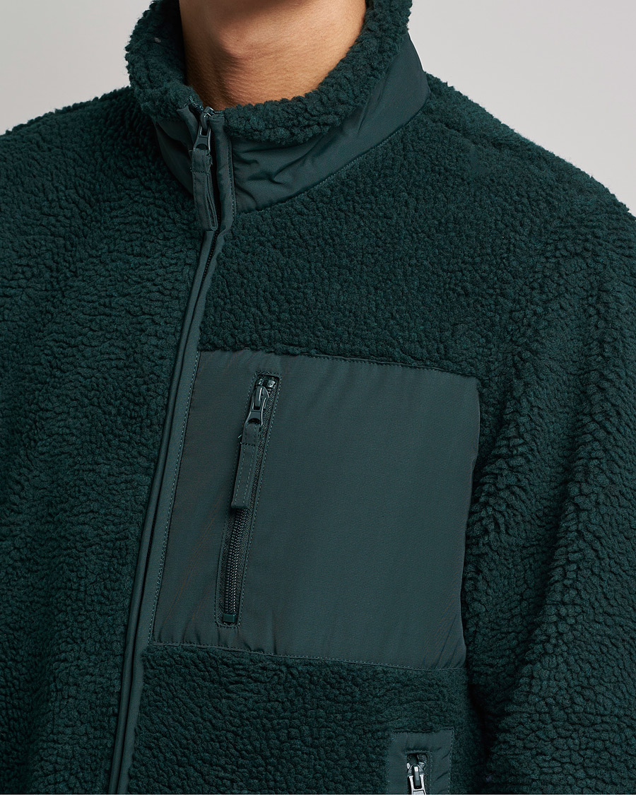 Herre | Trøjer | A Day's March | Granån Recycled Fleece Jacket Bottle Green