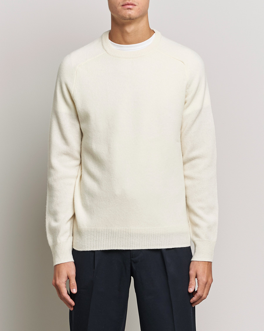 Herre | Trøjer | A Day's March | Brodick Lambswool Sweater Off White