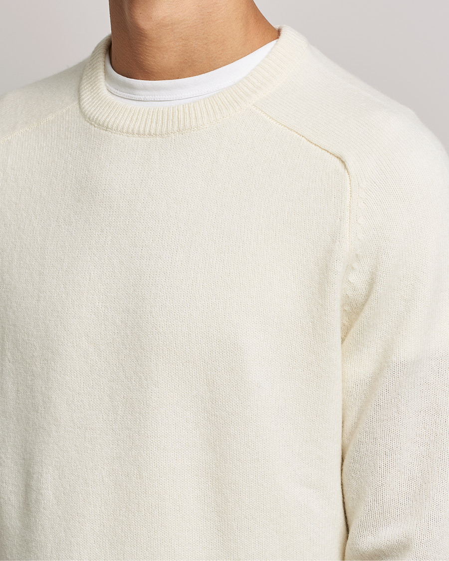 Herre | Trøjer | A Day's March | Brodick Lambswool Sweater Off White