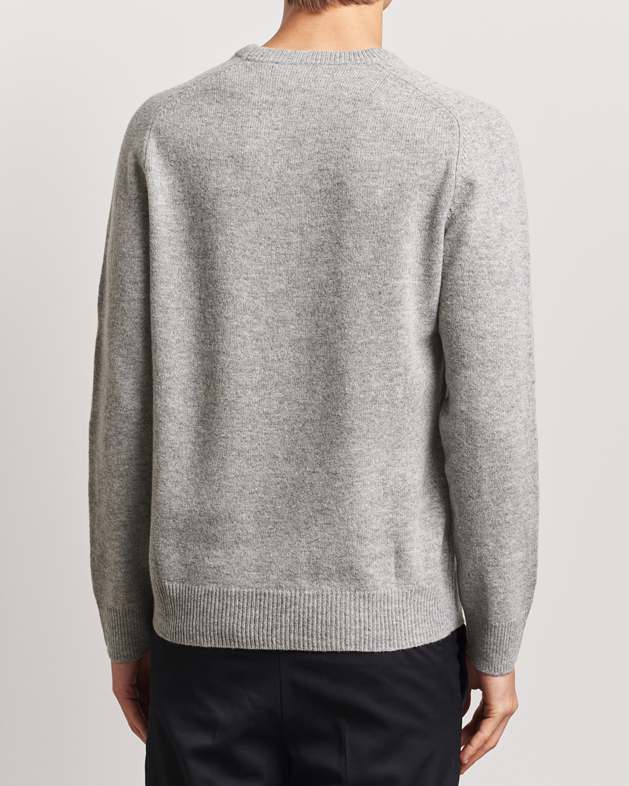 Herre | Trøjer | A Day's March | Brodick Lambswool Sweater Grey Melange