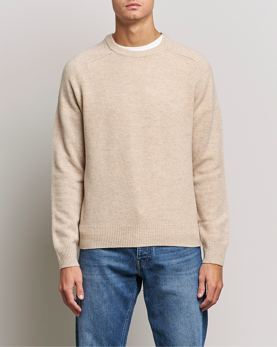 Herre | Afdelinger  | A Day's March | Brodick Lambswool Sweater Sand Melange