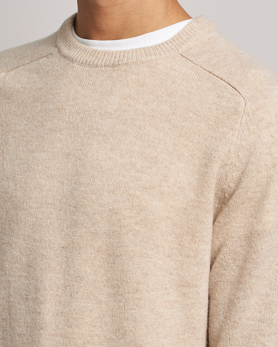Herre | Trøjer | A Day's March | Brodick Lambswool Sweater Sand Melange