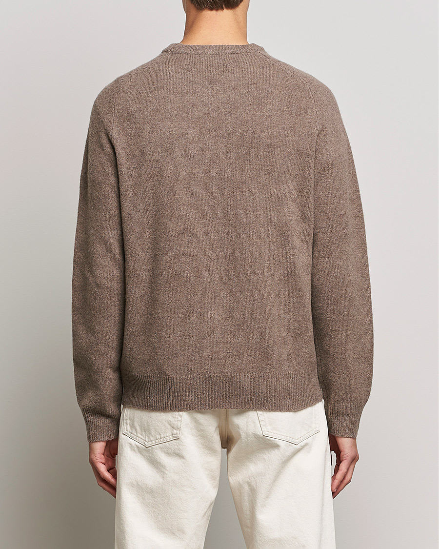 Herre | Trøjer | A Day's March | Brodick Lambswool Sweater Taupe Melange