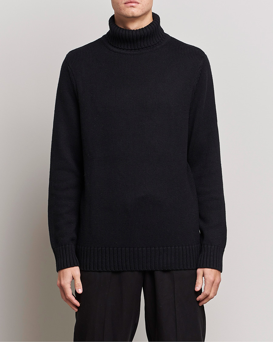 Herre | A Day's March | A Day's March | Forres Cotton/Cashmere Rollneck Black