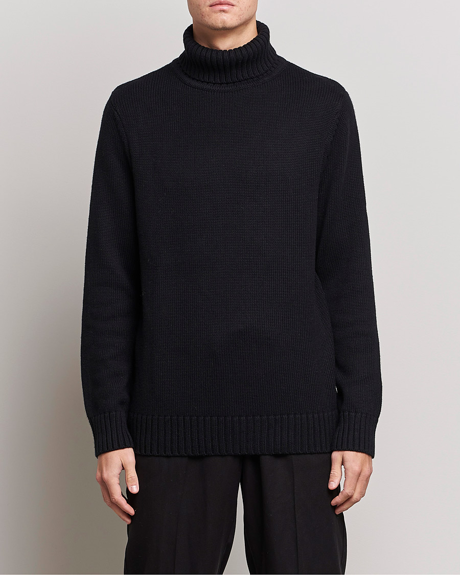 Herre | Udsalg | A Day's March | Forres Cotton/Cashmere Rollneck Black