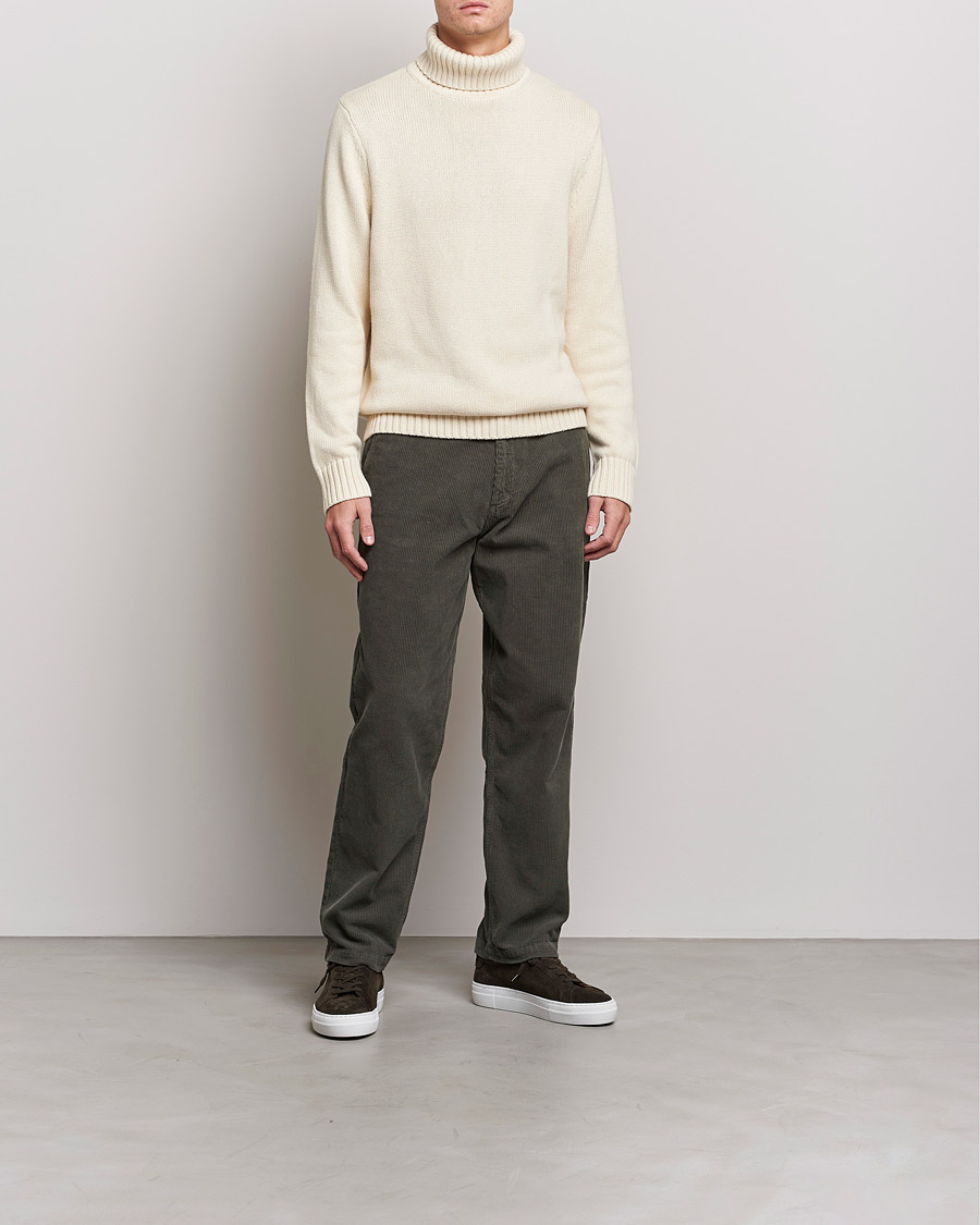 Herre | Trøjer | A Day's March | Forres Cotton/Cashmere Rollneck Off White