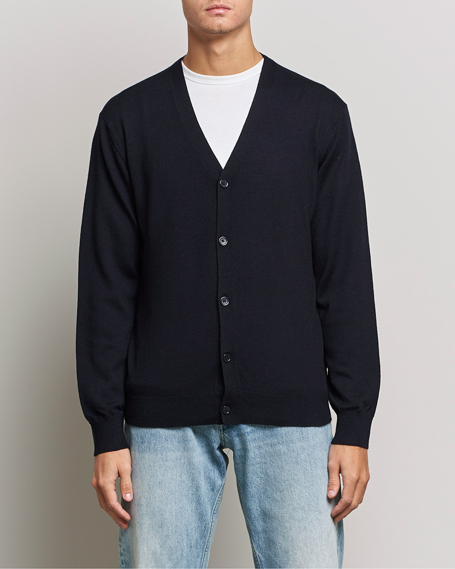 Herre | A Day's March | A Day's March | Oca Merino Cardigan Navy