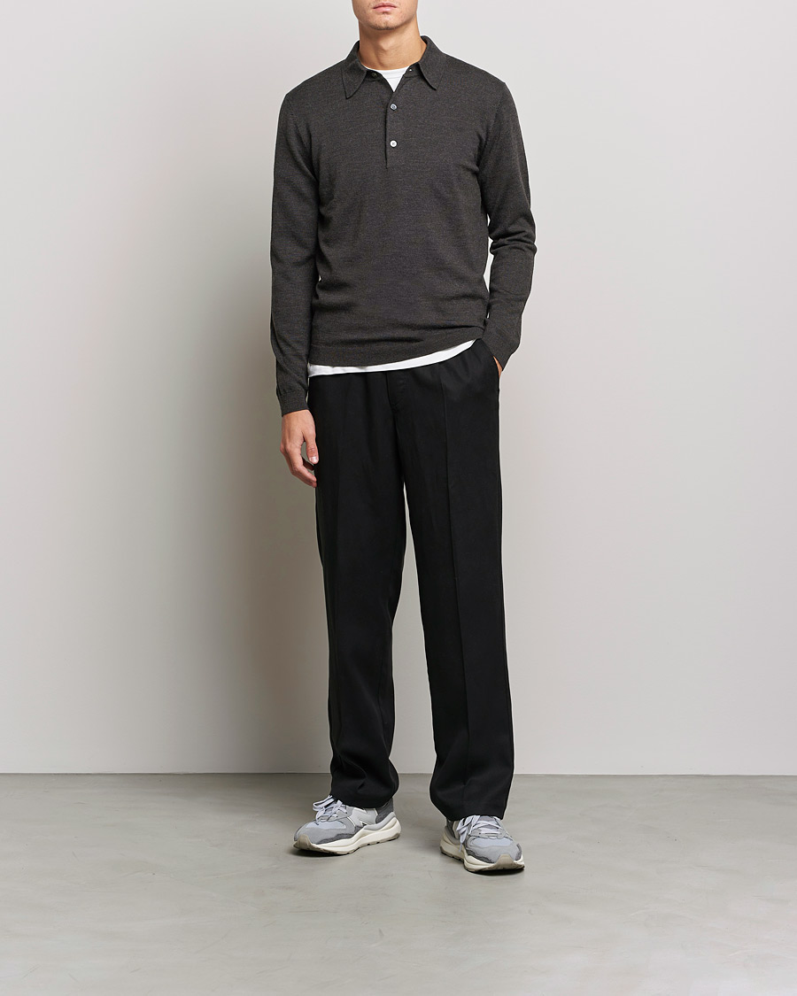 Herre | Trøjer | A Day's March | Ambroz Merino Polo Java Brown