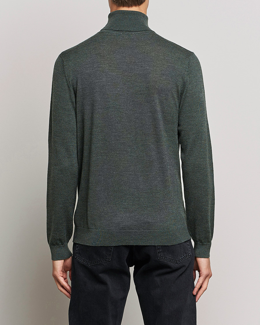 Herre | Trøjer | A Day's March | Nela Merino Rollneck Moss Melange