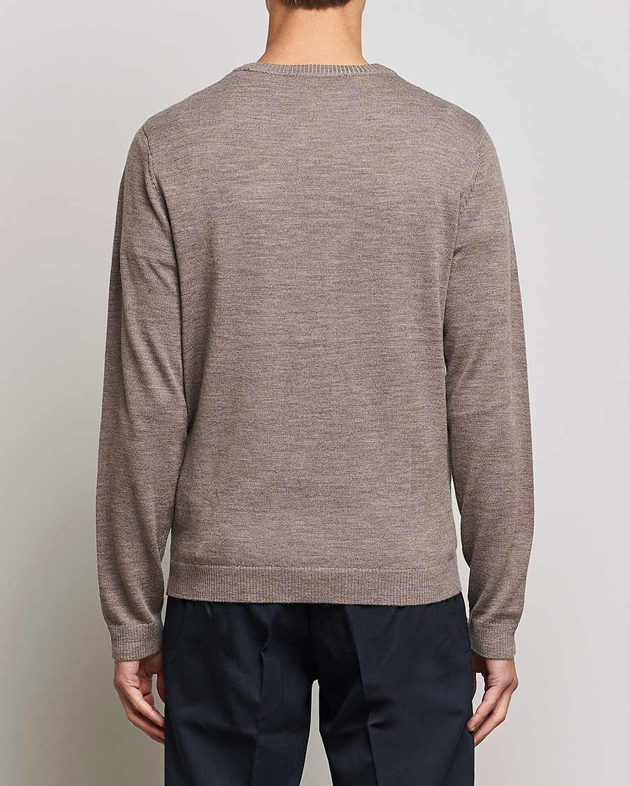 Herre | Trøjer | A Day's March | Alagón Merino Crew Taupe Melange