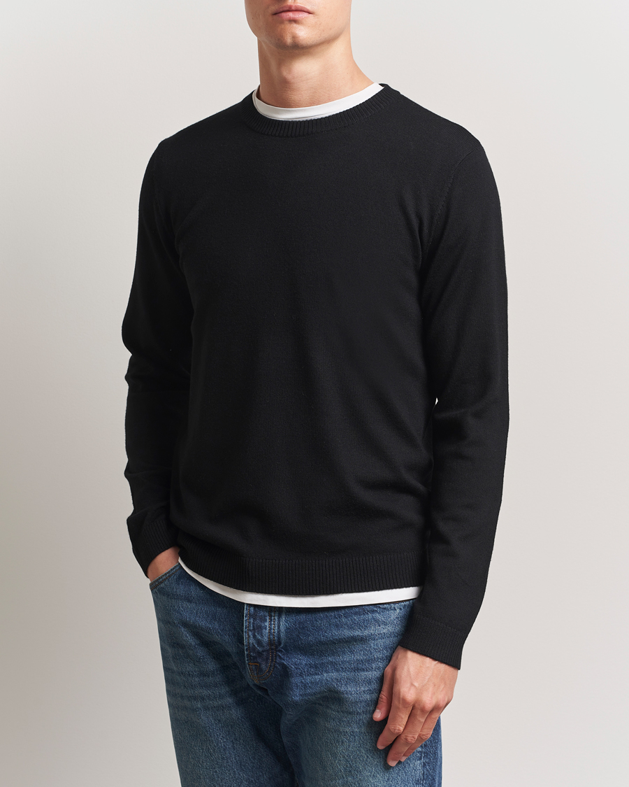 Herre | Trøjer | A Day's March | Alagón Merino Crew Black