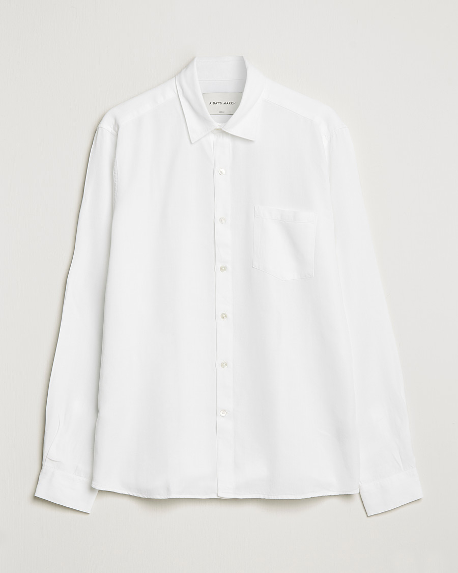 Herre | Skjorter | A Day's March | Daintree Lyocell Shirt White