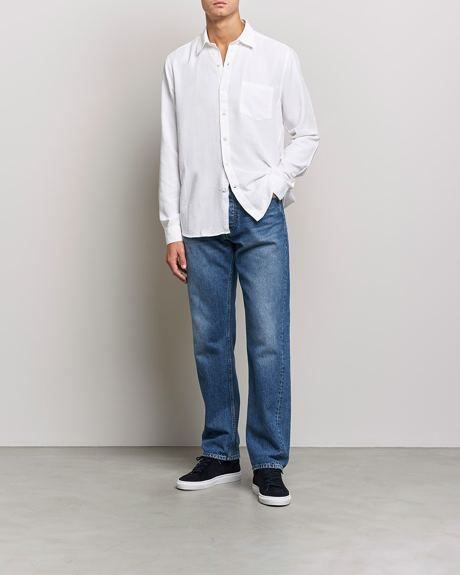 Herre | Skjorter | A Day's March | Daintree Lyocell Shirt White