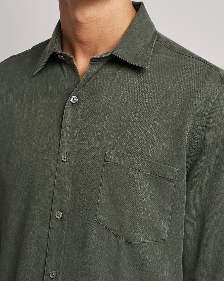 Herre | Skjorter | A Day's March | Daintree Lyocell Shirt Olive