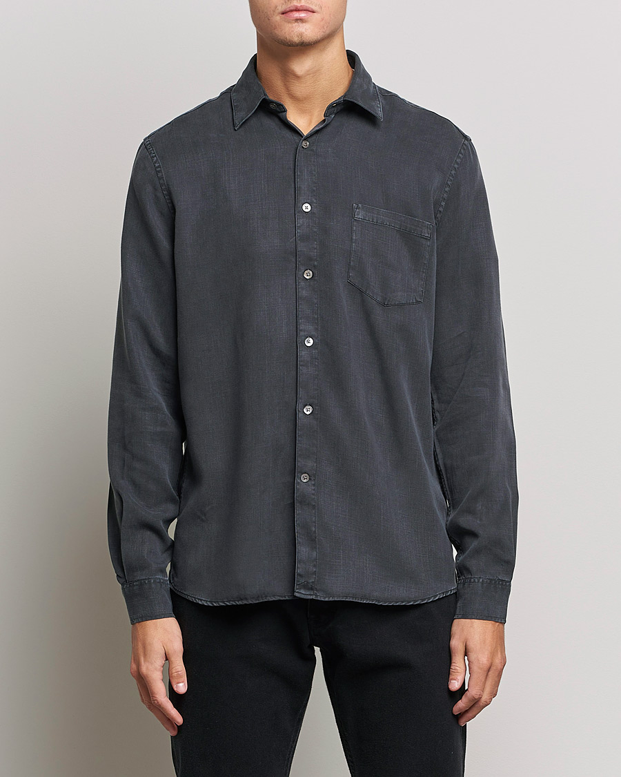 Men |  | A Day\'s March | Daintree Tencel Shirt Off Black