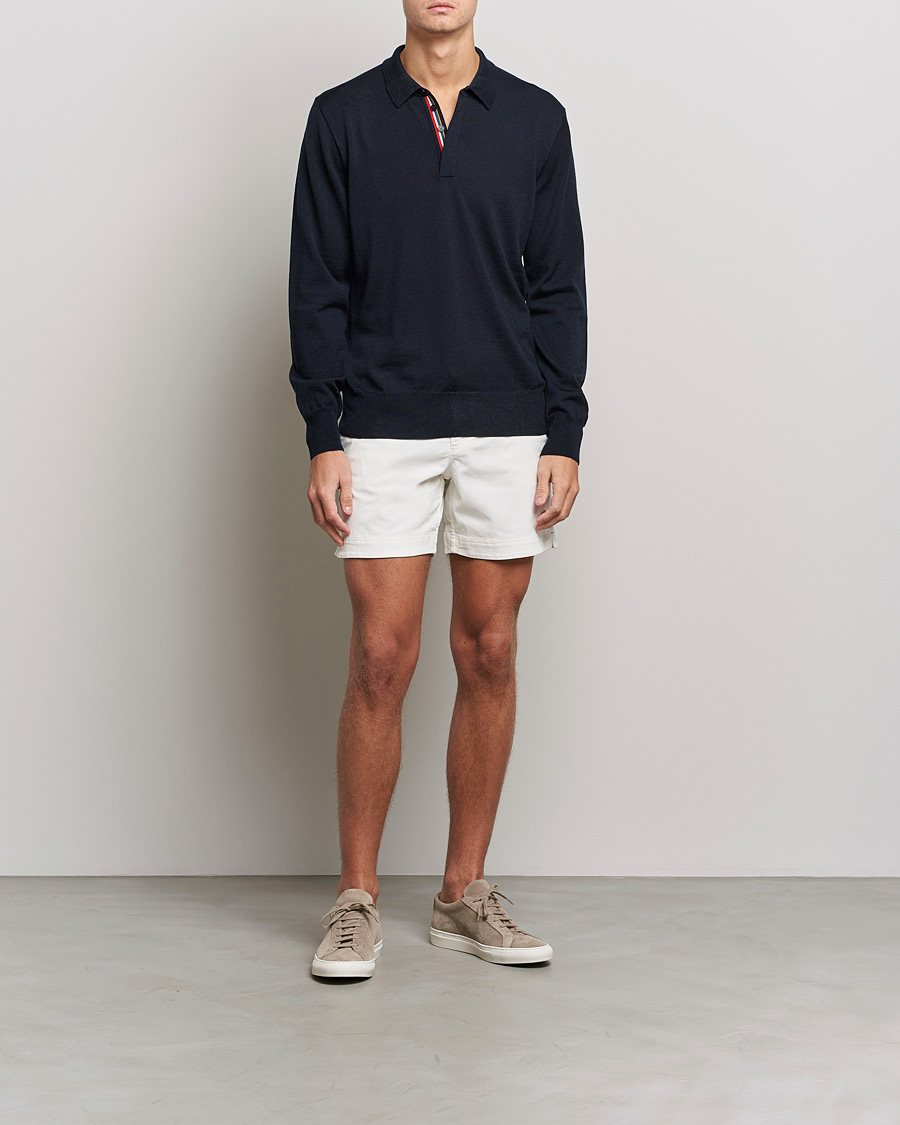 Herre | Trøjer | Orlebar Brown | Ebro OB Stripe Merino Poloshirt Night Iris