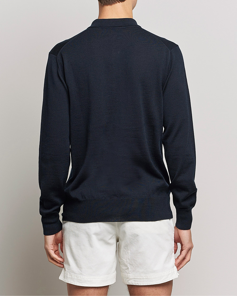 Herre | Trøjer | Orlebar Brown | Ebro OB Stripe Merino Poloshirt Night Iris