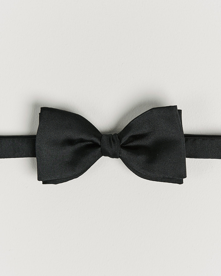 Herre | Butterfly | Stenströms | Pre-Tied Silk Bow Tie Black