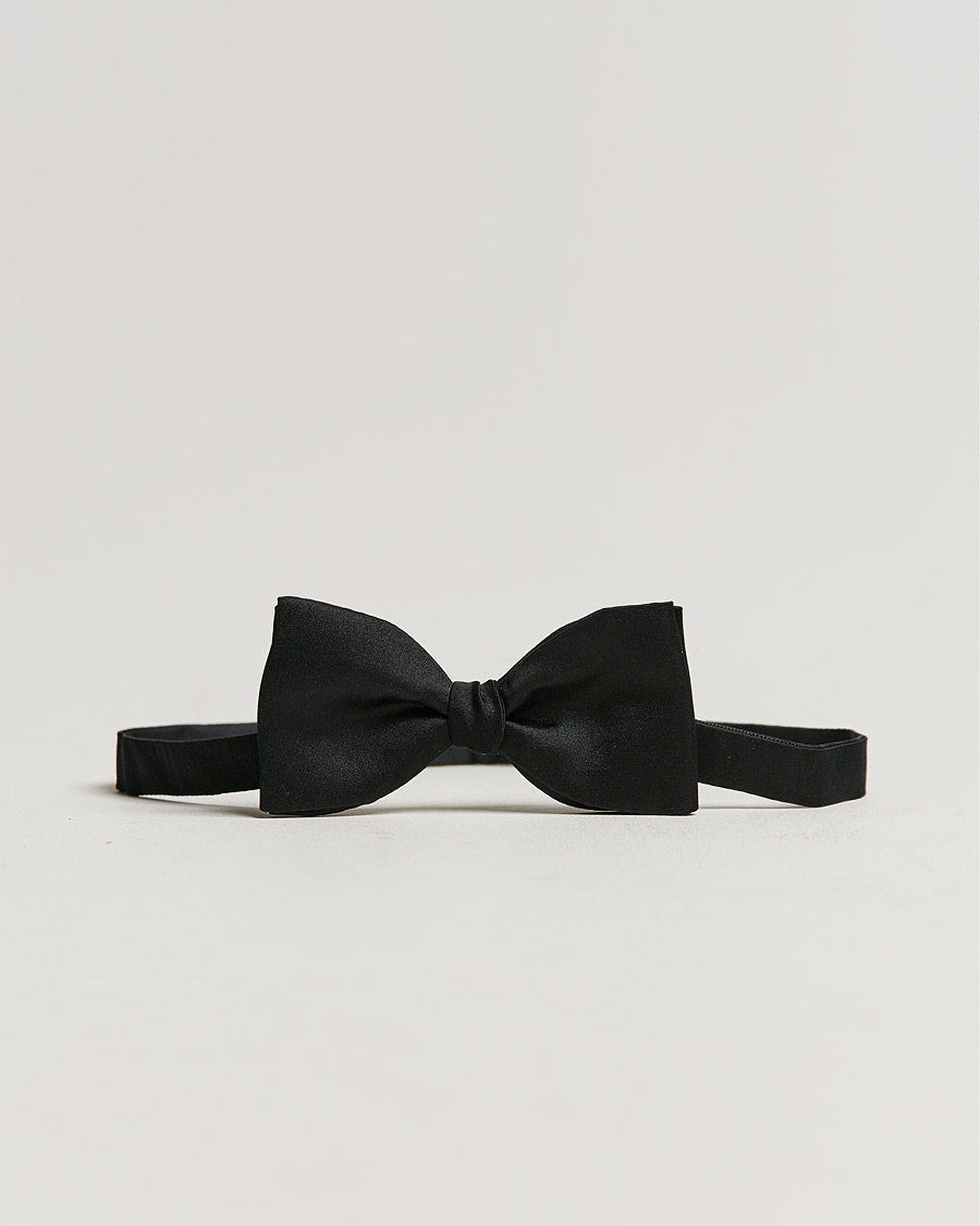 Herre | Butterfly | Stenströms | Pre-Tied Silk Bow Tie Black