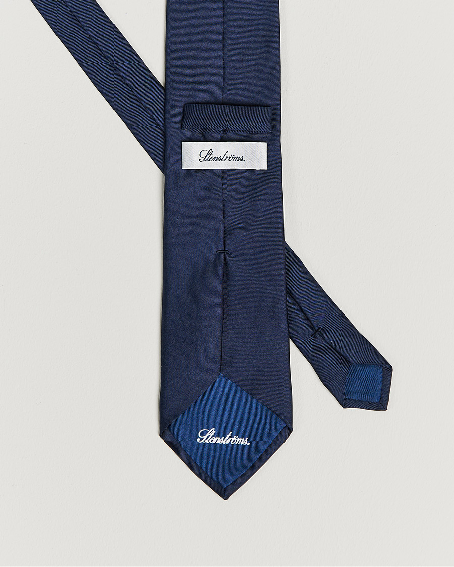 Herre | Slips | Stenströms | Silk Tie Plain Navy