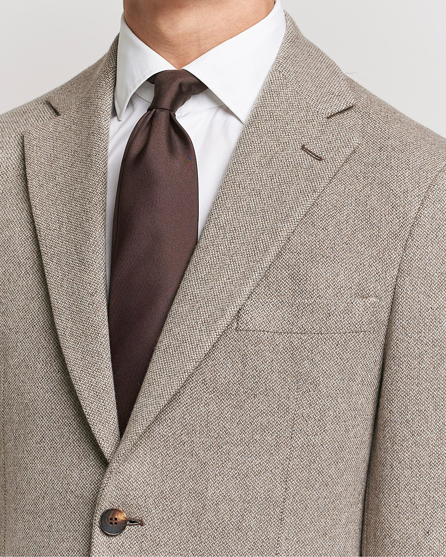 Herre | Slips | Stenströms | Silk Tie Brown