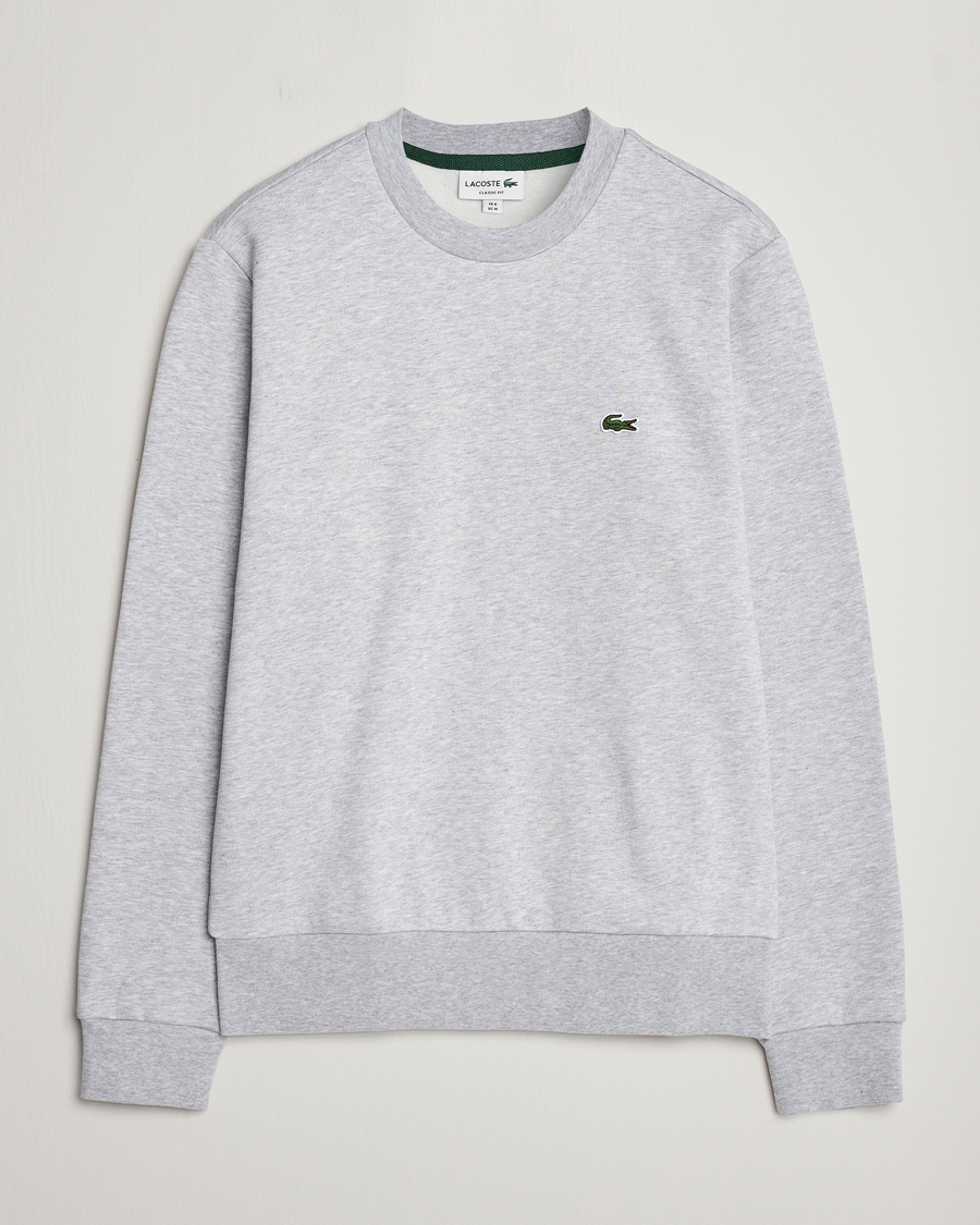 Lacoste Crew Sweatshirt Silver Chine - CareOfCarl.dk