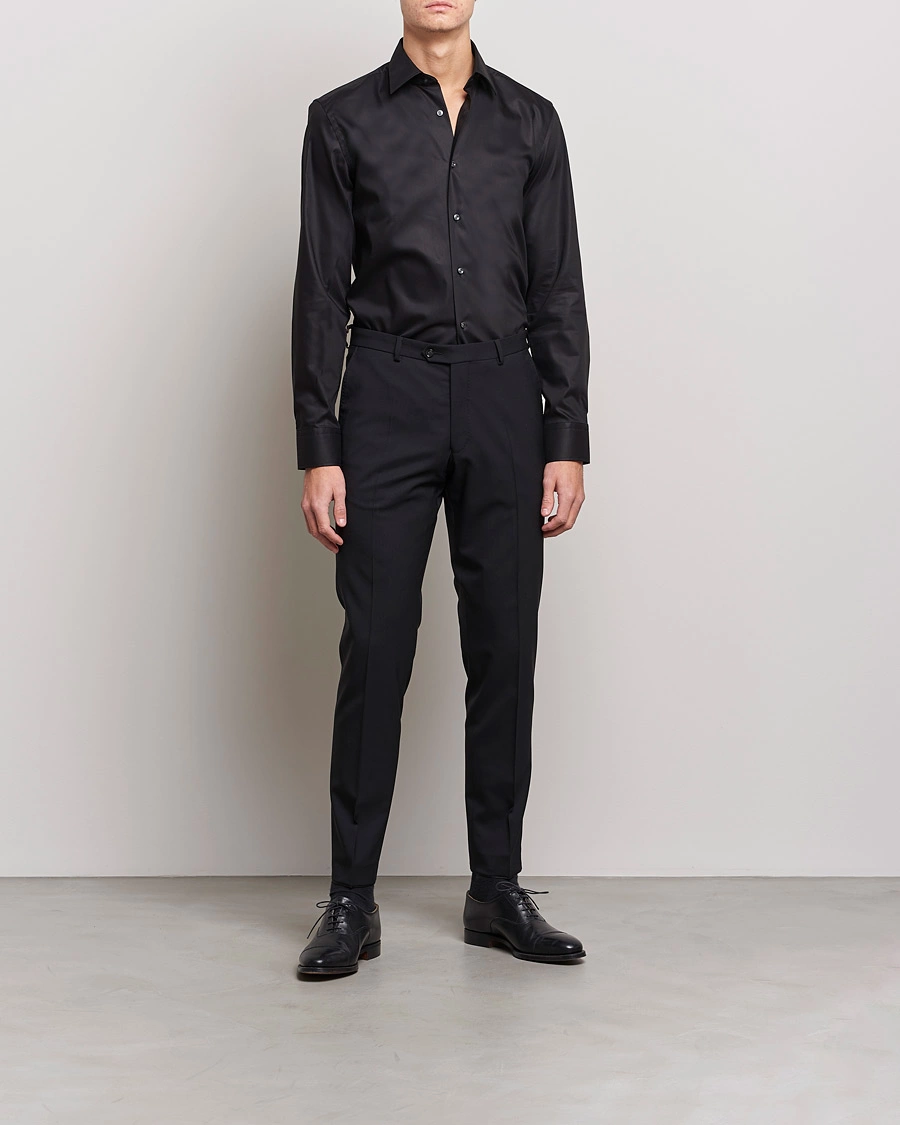 Herre | Businesskjorter | BOSS BLACK | Hank Slim Fit Shirt Black