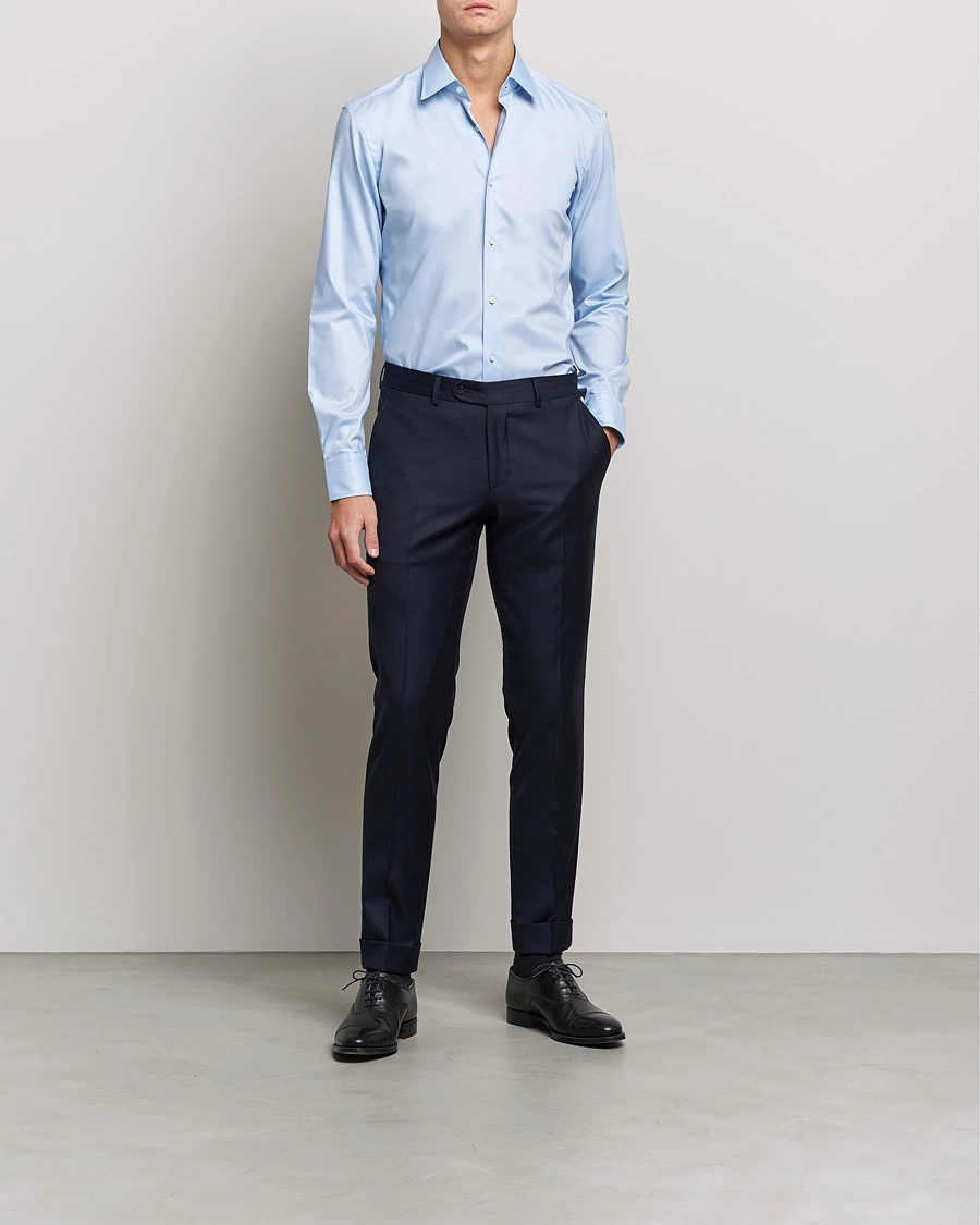 Herre |  | BOSS BLACK | Hank Slim Fit Shirt Light Blue