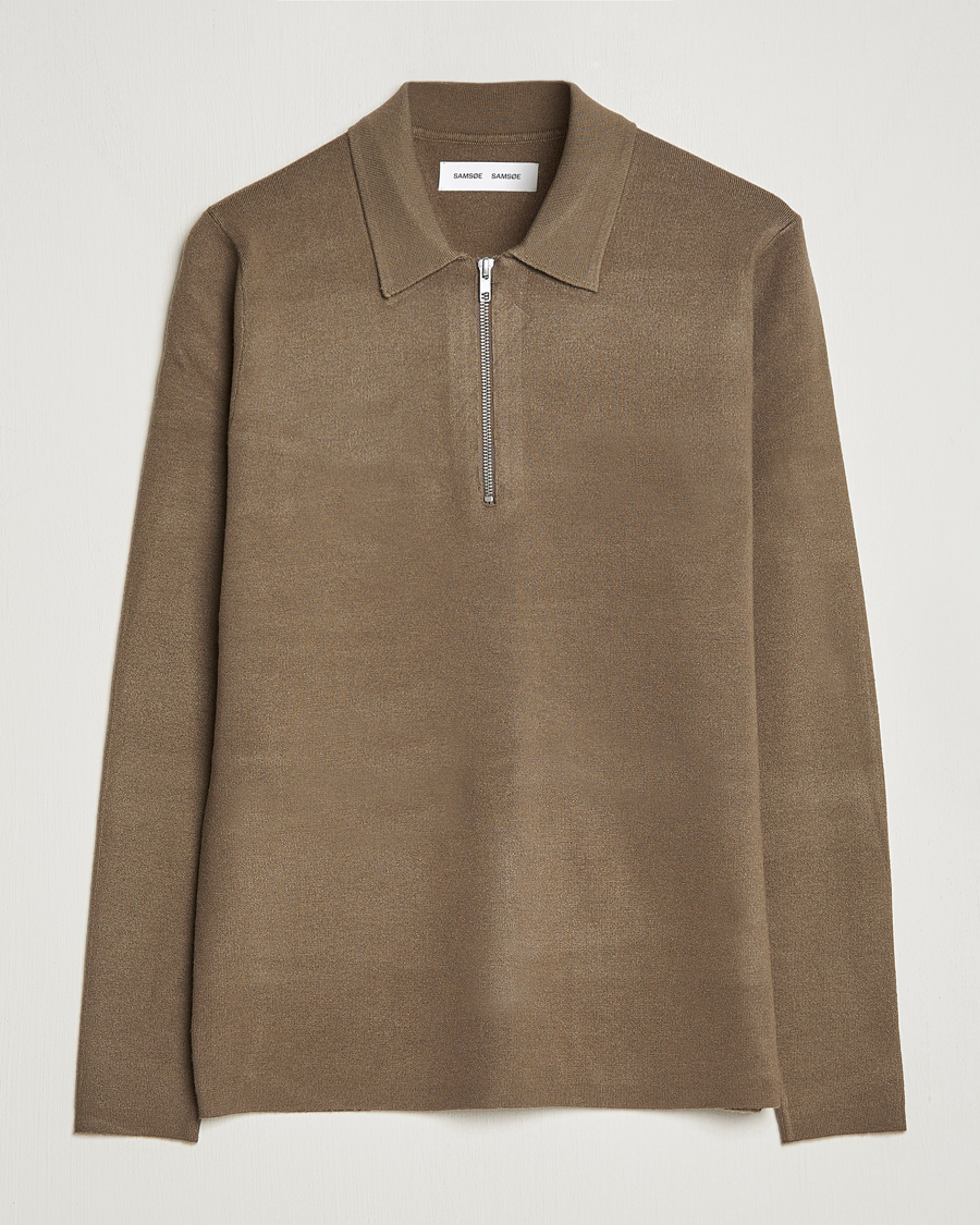 Herre | Trøjer | Samsøe Samsøe | Samsøe & Samsøe Guna Half Zip Stone Grey