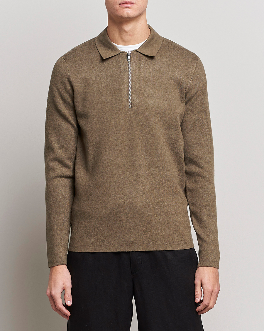 Herre | Trøjer | Samsøe Samsøe | Samsøe & Samsøe Guna Half Zip Stone Grey