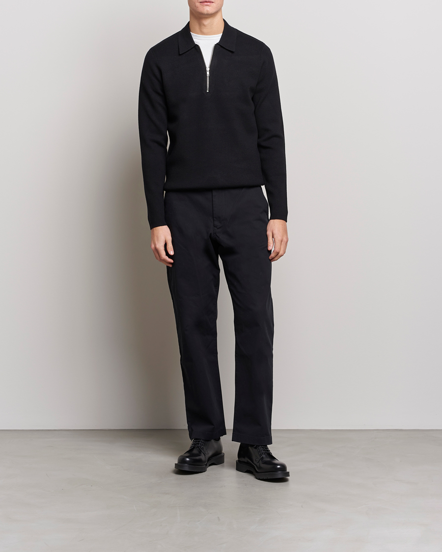 Herre | Trøjer | Samsøe Samsøe | Samsøe & Samsøe Guna Half Zip Black