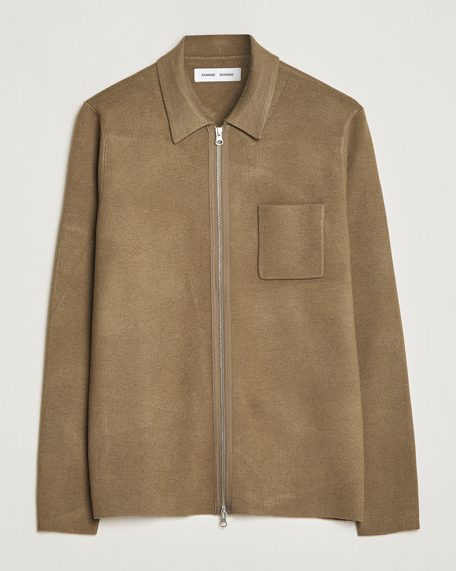 Herre | Trøjer | Samsøe Samsøe | Samsøe & Samsøe Guna Full Zip Stone Grey