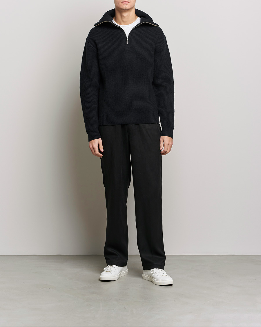 Herre | Trøjer | Samsøe Samsøe | Samsøe & Samsøe Logan Zip Turtle Neck Black