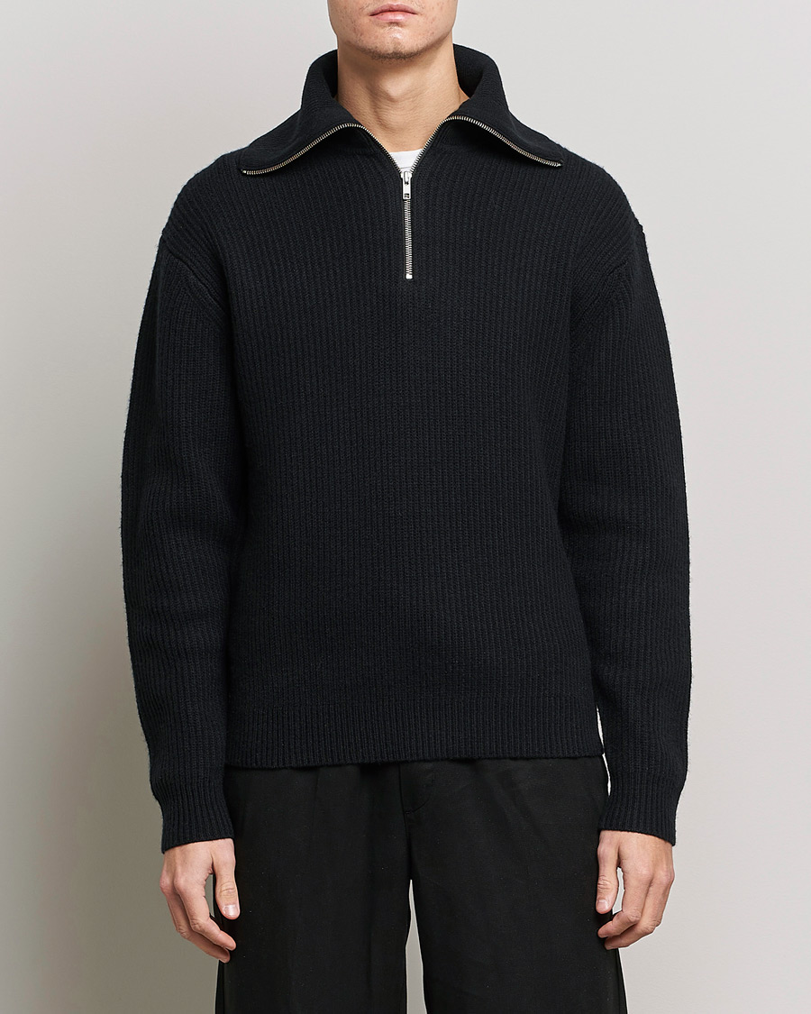 Herre | Trøjer | Samsøe Samsøe | Samsøe & Samsøe Logan Zip Turtle Neck Black